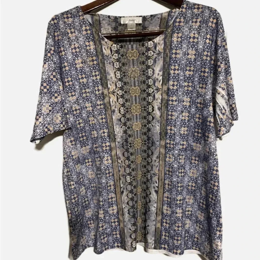 CJ BANKS PLUS SIZE SHORT SLEEVE TSHIRT WITH RHINESTONES